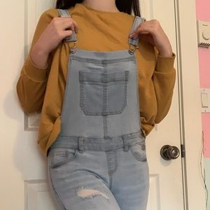 Light washed Overall jeans